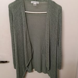 August Silk Draped Cardigan - Soft Green